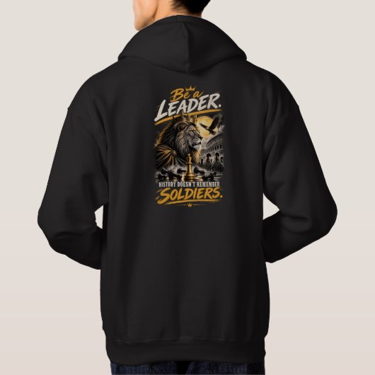 Veste À Capuche Conception de roi d'échecs lion couronné leader (Dos)