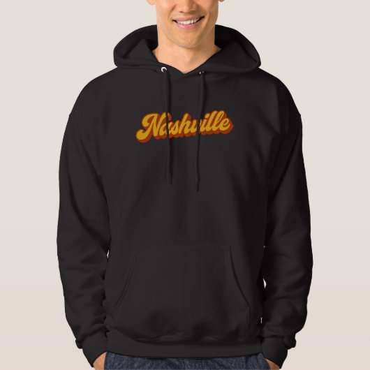 Veste À Capuche Conception de scripts Retro Nashville - Coucher de (Devant)