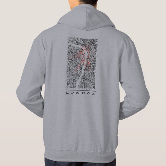 Veste À Capuche Conception de sweat-shirt de Londres (Dos)