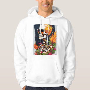 Veste À Capuche Conception de T-Shirt Crâne et Os en Croix Rock &