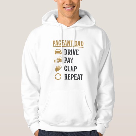 Veste À Capuche Conception de T-shirt Papa Concours Conduire Payer (Devant)