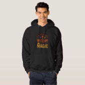 Veste À Capuche Conception de typographie Halloween magique ensorc (Devant entier)