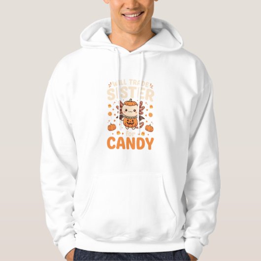Veste À Capuche Conception de vecteur de commerce de bonbons Hallo (Devant)