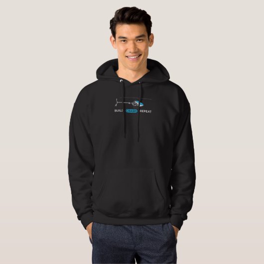 Veste À Capuche Conception d'hélicoptère télécommandé (Devant entier)