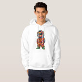 Veste À Capuche Conception d'ours cool Ne jamais abandonner (Devant entier)