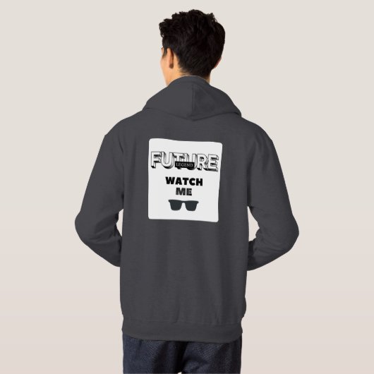 Veste À Capuche Conception drôle de légende du futur (Dos entier)