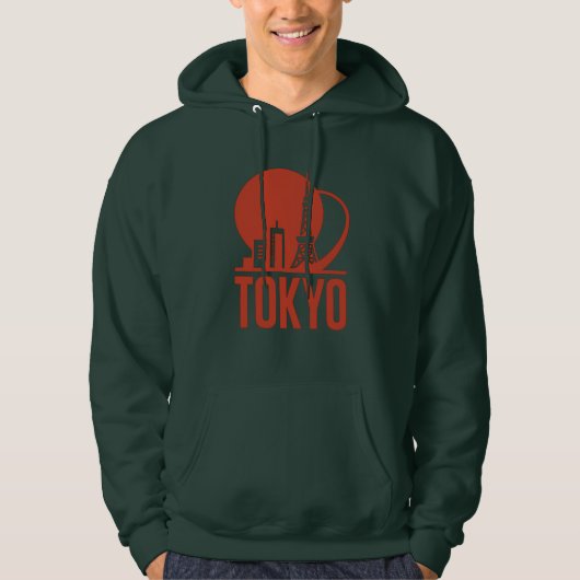 Veste À Capuche Conception du cercle Skyline de Tokyo (Devant)