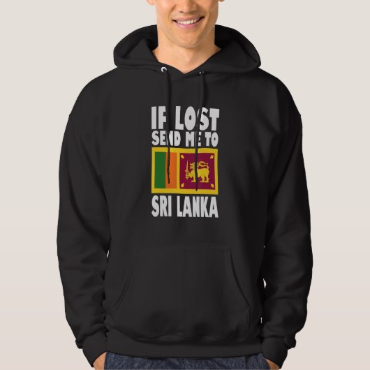 Veste À Capuche Conception du drapeau du Sri Lanka Si perdu envoy (Devant)