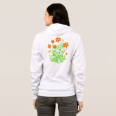 Veste À Capuche Conception Florale Fleurs Sauvages (Dos entier)