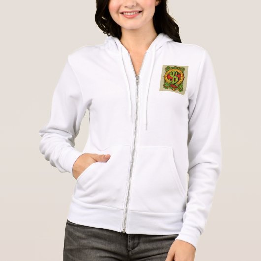 Veste À Capuche Conception pour t-shirt un signe dollar avec une m (Devant)