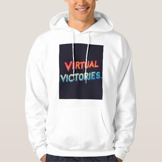 Veste À Capuche Conception T-shirt Victoires Virtuelles (Devant)
