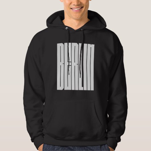 Veste À Capuche conception typographique de la ville de Berlin (Devant)