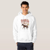 Veste À Capuche Conception vectorielle florale de cheval 10 pour f (Devant entier)