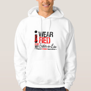 Veste À Capuche Conscience de course je porte la belle-soeur rouge