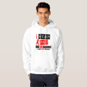 Veste À Capuche Conscience de course je porte le ruban rouge pour (Devant entier)