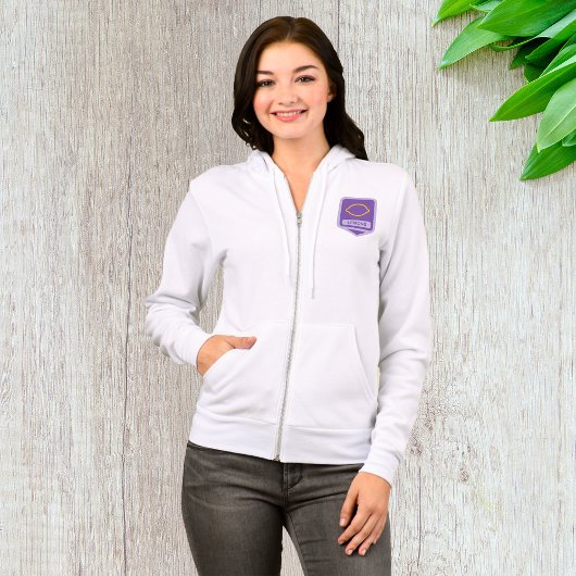 Veste À Capuche Contour de citron violet et jaune