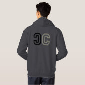 Veste À Capuche Contre-culture en noir (Dos entier)