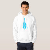 Veste À Capuche Contrebasse - Bleu Ciel (Devant entier)