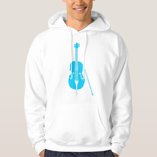 Veste À Capuche Contrebasse - Bleu Ciel (Devant)