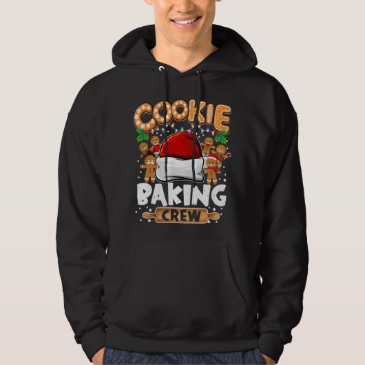 Veste À Capuche Cookie Baking Crew Funny Christmas Lights Gingerbr (Devant)