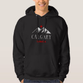 Veste À Capuche Cool Calgary Canada Mountains Maple Leaf Dark (Devant)