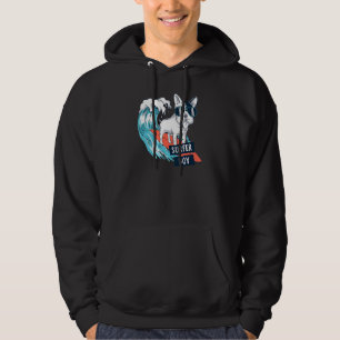 Veste À Capuche Cool Frenchie Bull Chien Surfer Boy Surfing équita