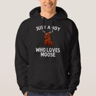 Veste À Capuche Cool Moose Pour Garçons Enfants Deer Alaska Moose