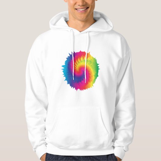 Veste À Capuche Cool Rainbow Tie Dye (Devant)