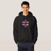 Veste À Capuche Cool Royaume-Uni Illustration du drapeau (Devant entier)