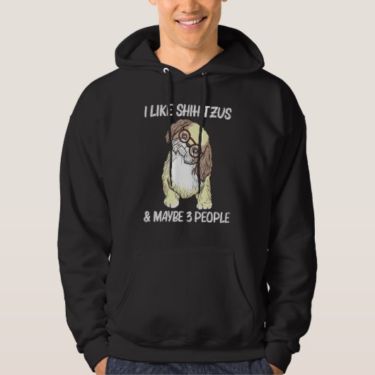 Veste À Capuche Cool Shih Tzu Art Pour Hommes Femmes Chien De Chie (Devant)