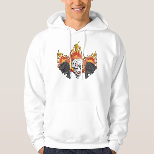 Veste À Capuche Copie des crânes flambants (Devant)