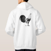 Veste À Capuche Coq de combat Gris à ailes de canard (Dos)