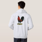 Veste À Capuche Coq Rouge Noir BB Américain (Dos entier)