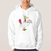 Veste À Capuche Coq servant de la nourriture (Devant)