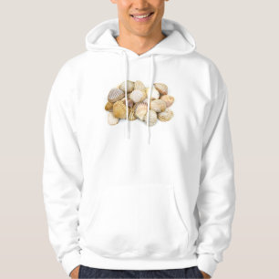 Veste À Capuche Coquillages, coquilles de coque, festons - blanc