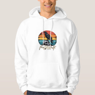 Veste À Capuche Corbeau, Oiseau Retro F-Caw-F Corbeau Drôle Corbea