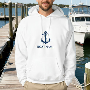 Veste À Capuche Corde d'Ancre Nautical Boat Name