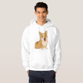 Veste À Capuche Corgi doux et souriant (Devant entier)