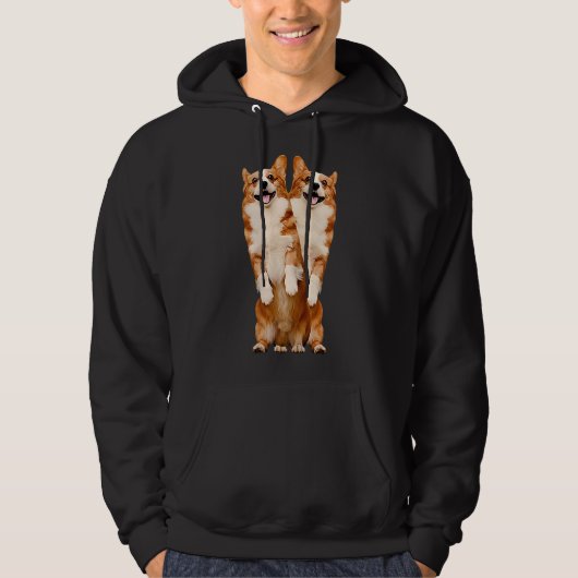 Veste À Capuche Corgi Friends 354 (Devant)
