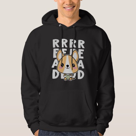 Veste À Capuche Corgi Lecture (Devant)