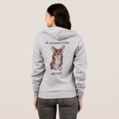 Veste À Capuche Corgi suet et aquarelle (Dos entier)