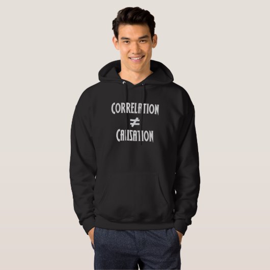 Veste À Capuche Corrélation n'est pas égal Causation Geek (Devant entier)
