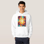 Veste À Capuche Cosmic Burst Abstract Splatter Art (Devant entier)
