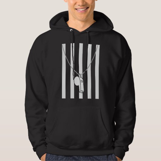 Veste À Capuche Costume d'arbitre Sifflet Ref Arbitrage Juges de t (Devant)
