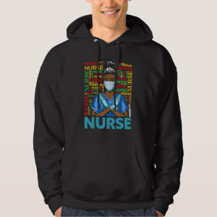 Veste À Capuche Costume de l'infirmière noire 2023 Mois de l'histo