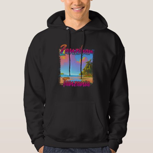 Veste À Capuche Coucher de soleil à Zanzibar (Devant)