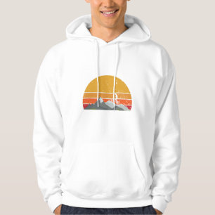 Veste À Capuche Coucher de soleil rétro en VTT les années 70 vélo