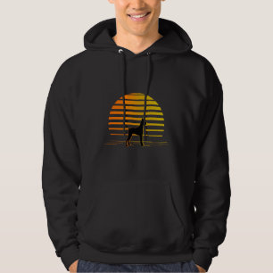 Veste À Capuche Coucher De Soleil Sur La Plage Et Chien Doberman