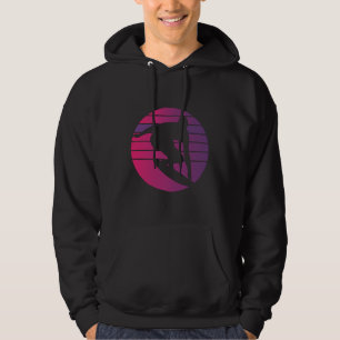 Veste À Capuche Coucher de soleil surfeur Rétro