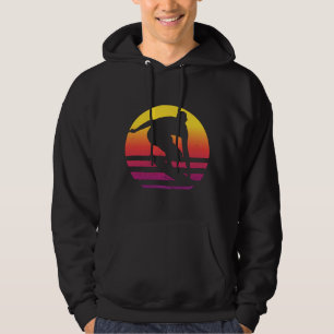 Veste À Capuche Coucher de soleil surfeur Rétro